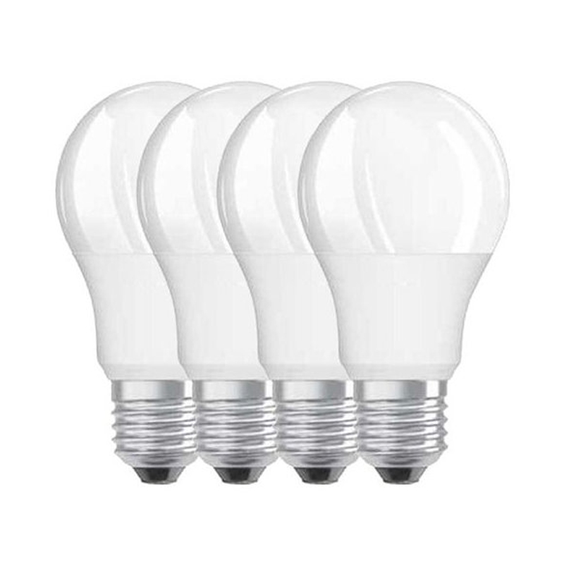 Set Becuri LED Osram, 9 W, 806 Lumeni, 240 V, 2700 K, E27, A++, 4 bucati