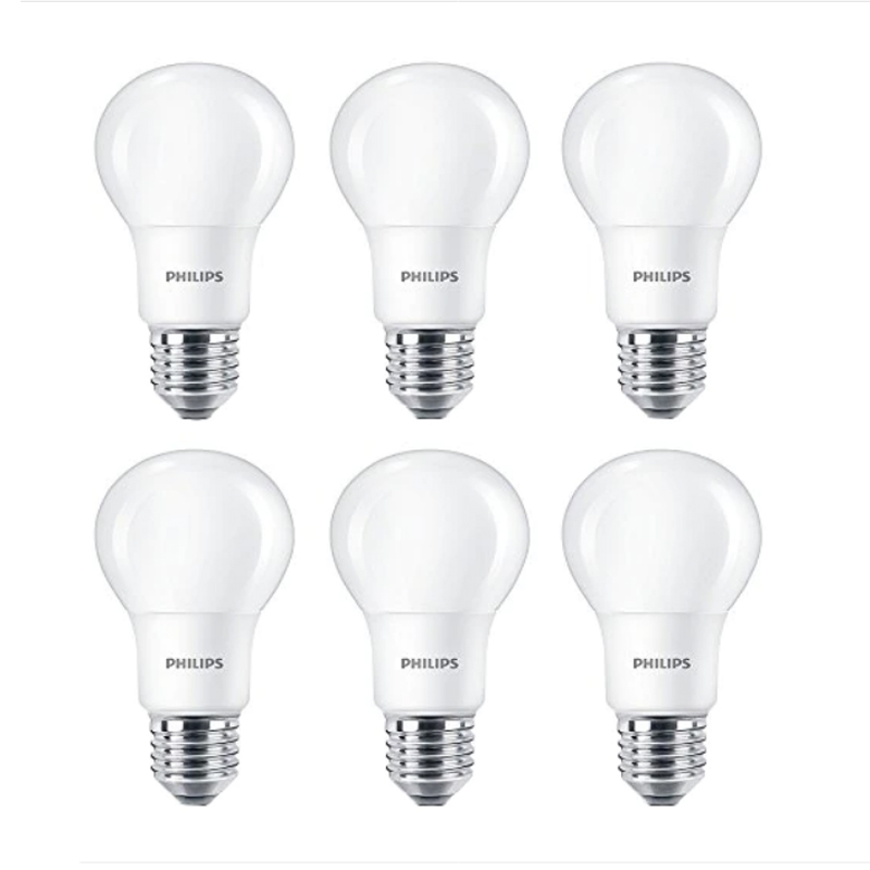 Set Becuri LED Philips, 8 W, 806 lumeni, 2700 K, A+, 220 V, E27, 6 bucati Philips