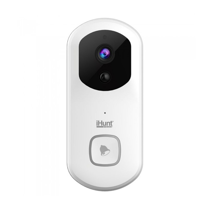 Sonerie inteligenta cu camera video iHunt Smart Doorbell WIFI, FullHD, 1920x1080p, mod noapte, Alb iHunt