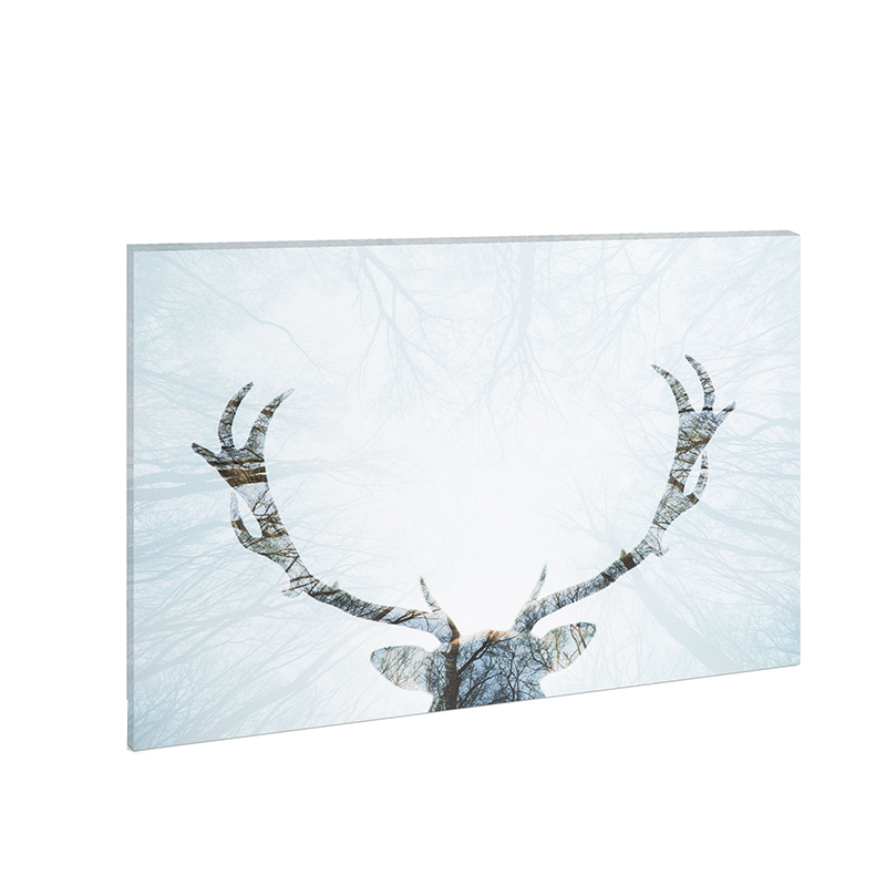 Poza Tablou decorativ cu LED Ren Family Pound, 40 x 30 cm, 2 x AA, 6 LED-uri, lumina alb cald