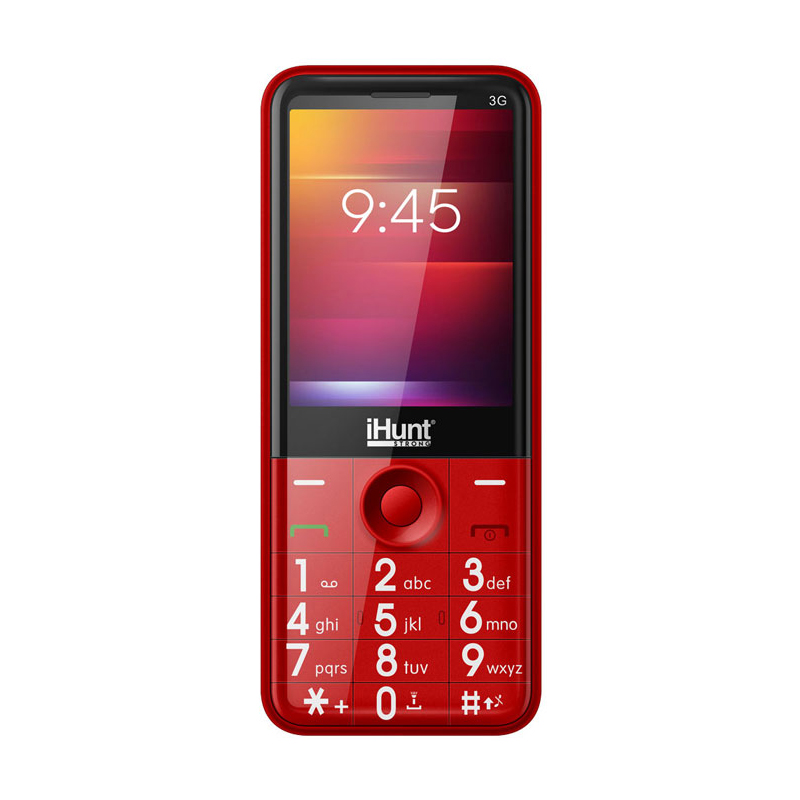 Telefon mobil iHunt i3 3G 2021, ecran TFT 2.8 inch, 1450 mAh, 2 MP, Radio FM, Bluetooth, lanterna, Dual Sim, Rosu 2021 shopu.ro