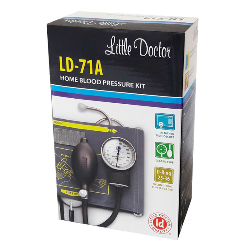 Tensiometru mecanic Little Doctor LD 71A, profesional, stetoscop atasat, manometru din metal