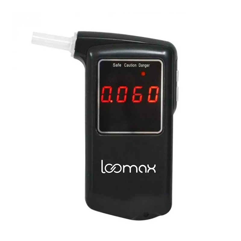 Tester de alcoolemie Loomax, 122 x 68 x 33 mm, afisaj LCD, 3 unitati diferite, 3 x AAA Loomax