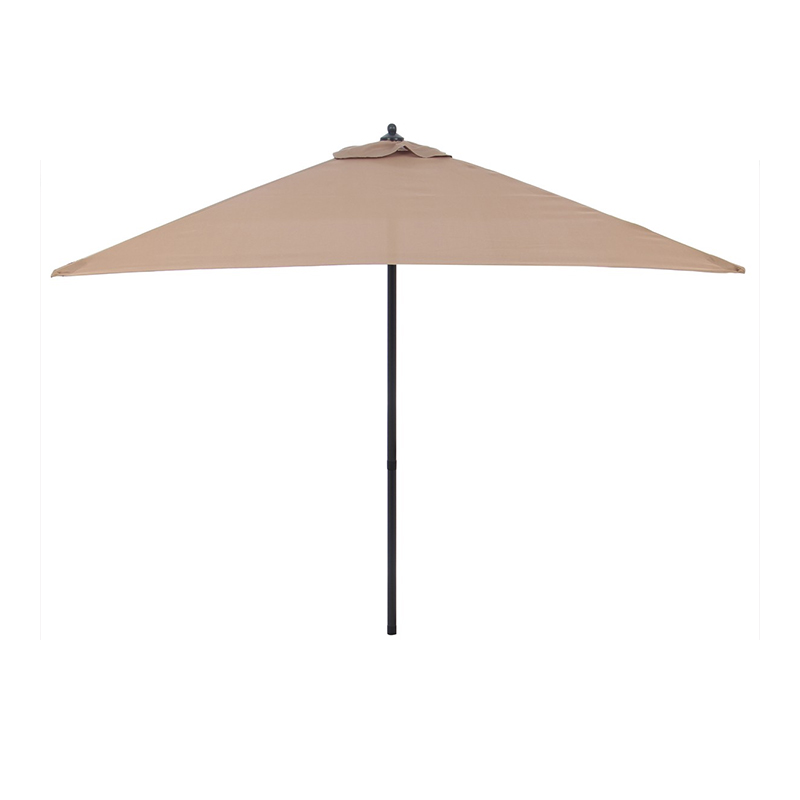 Umbrela pentru gradina, 200 x 200 cm, poliester, structura metal, 12 spite, forma patrata, Maro General