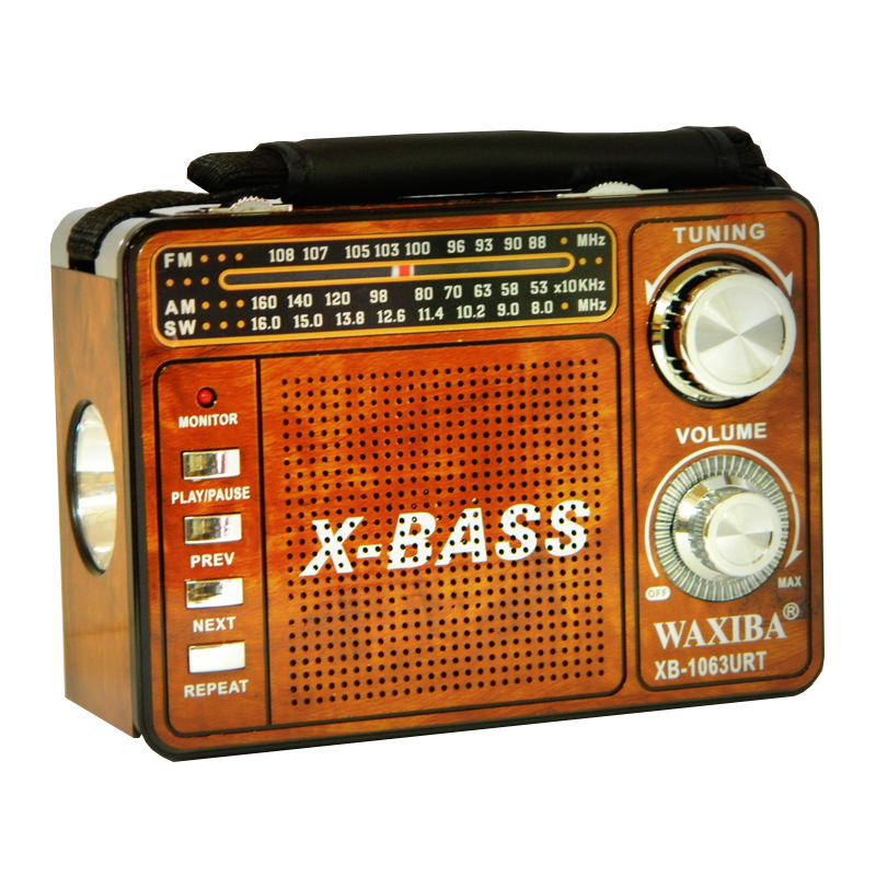Radio portabil Waxiba XB-1063URT, 3 benzi, Maro shopu.ro