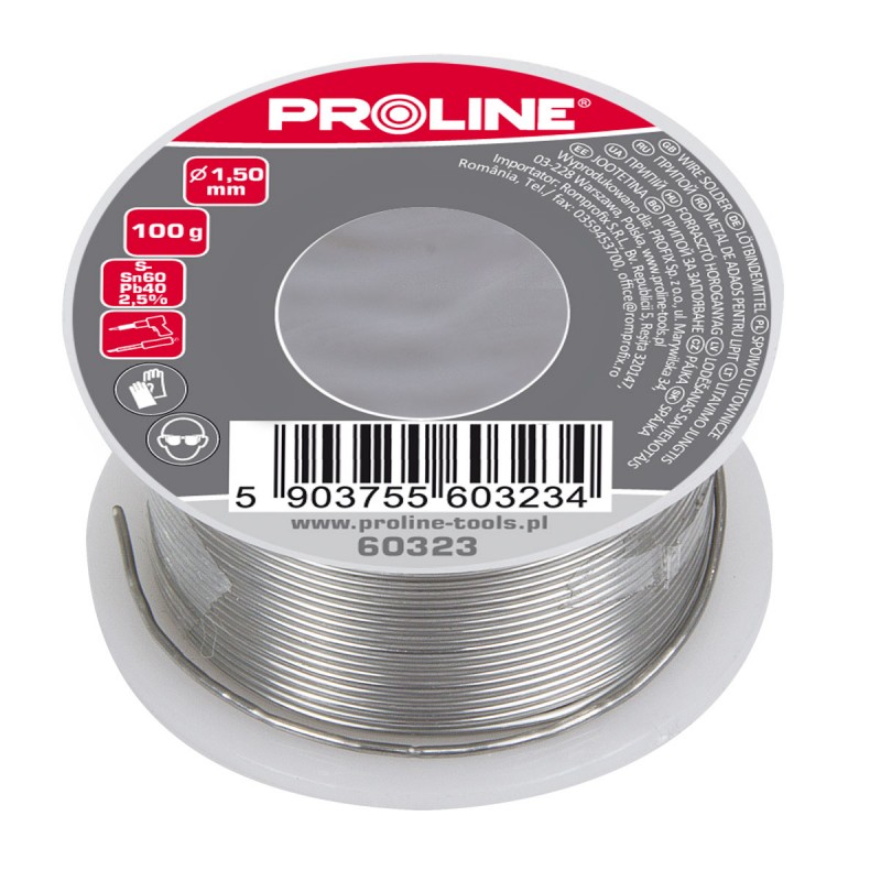 Aliaj lipire la colac Proline, diametru 0.56 mm, 100 g, blister Proline imagine 2022 magazindescule.ro