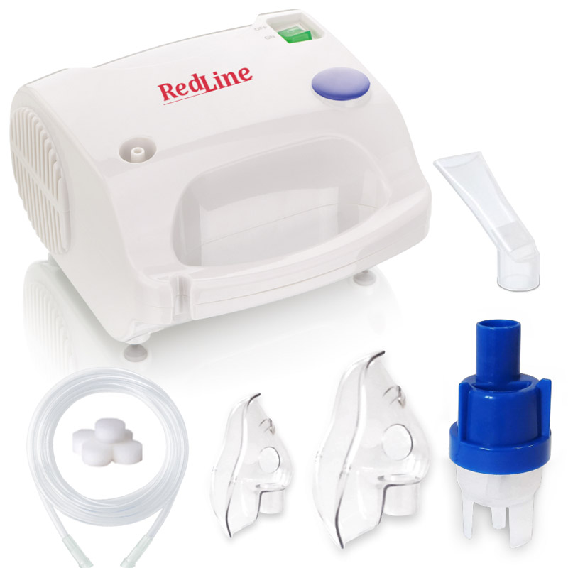 Aparat aerosoli RedLine NB-230C, masca pediatrica/masca adulti, accesorii incluse, Alb RedLine