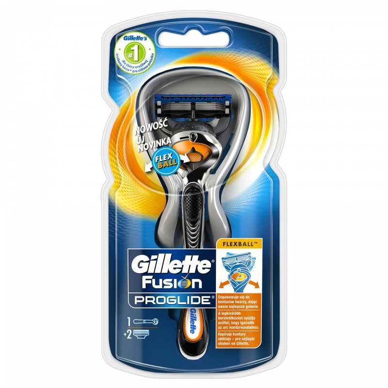 Aparat de ras Gillette Fusion Proglide manual Flexball, 2 rezerve incluse