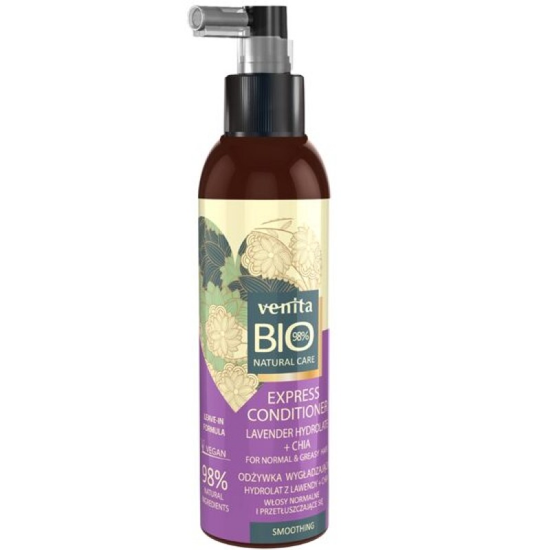 Balsam fara clatire tip spray express Venita Bio, 200 g, lavanda si chia shopu.ro