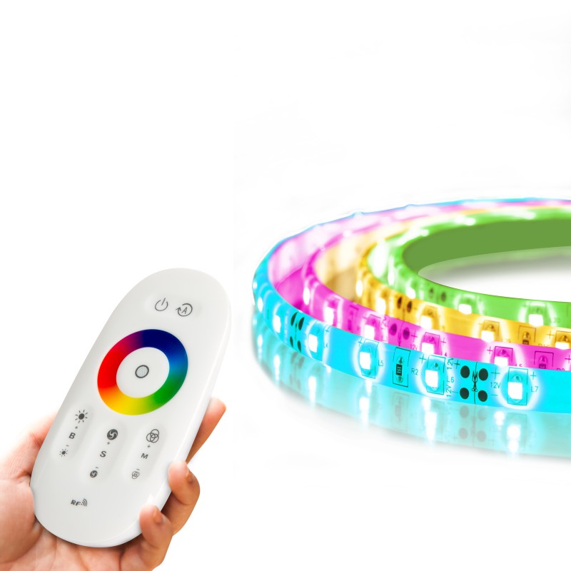 Banda LED RGB Magic Control, 5 m, 100 de programe, telecomanda tactila