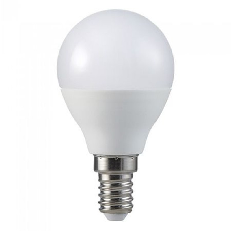 Bec economic cu LED, 5.5 W, 470 lm, 6400 K, soclu E14, lumina alb rece, tehnologie CRI95+, forma A45 General