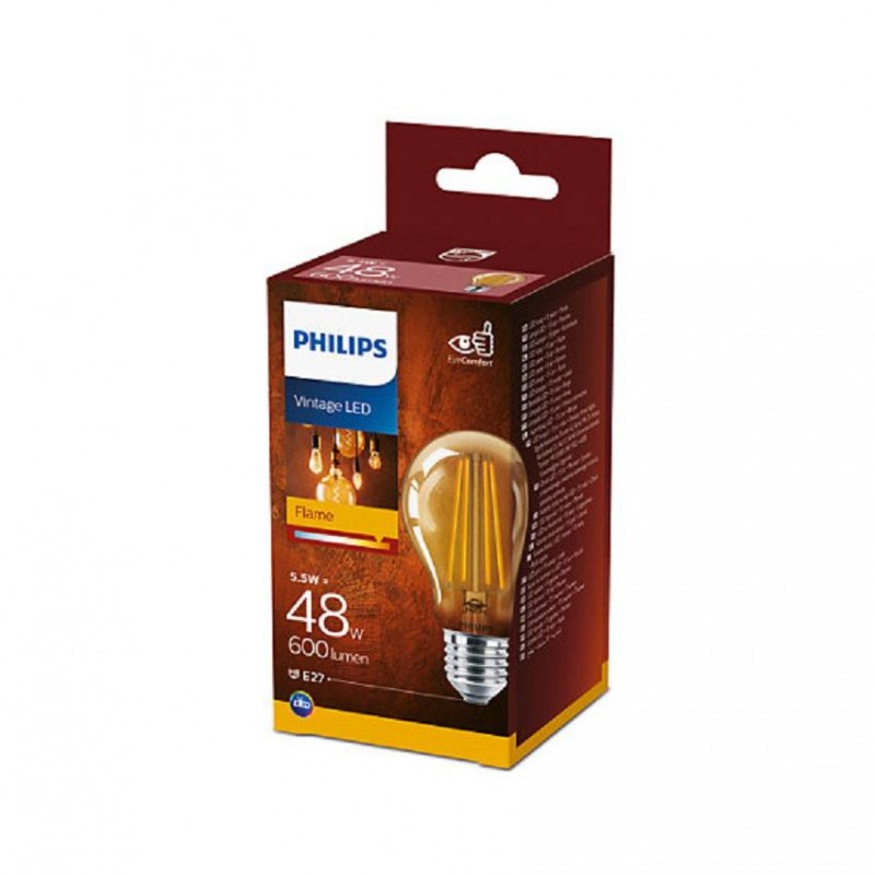 Bec LED Philips, A60, 5.5 W, 240 V, E27, 2500 K, 600 lumeni, A++, Gold