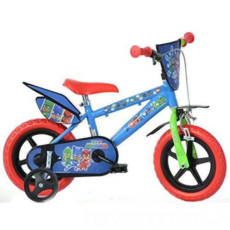 Bicicleta pentru copii Dino Bikes Eroii in pijama, 12 inch 2021 shopu.ro