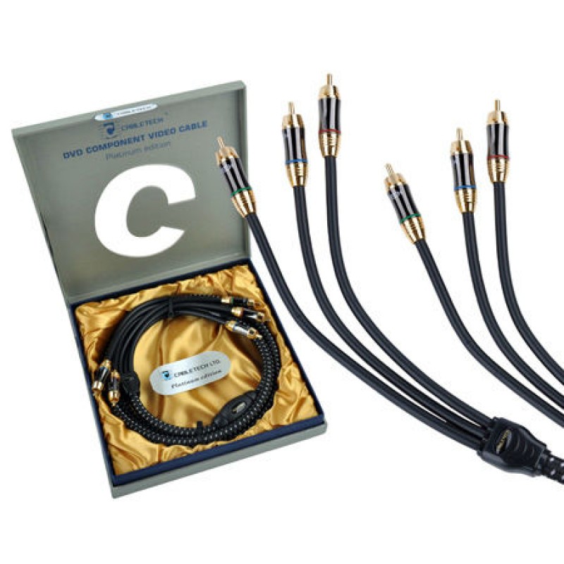 Cablu digital Cabletech, 3 x 3 RCA tata, 1.8 m, Platinum edition