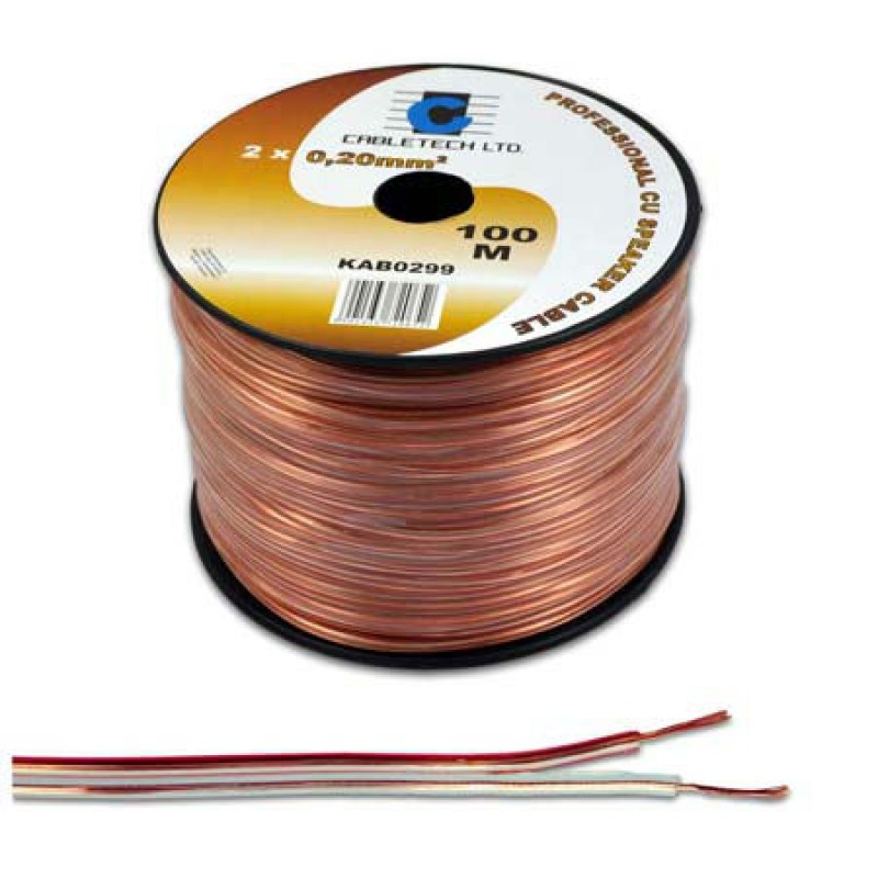 Cablu difuzor Cabletech, 2 mm, rola 100 m, transparent