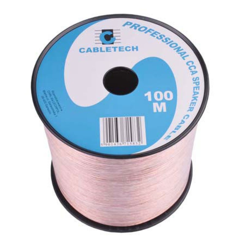 Cablu difuzor Cabletech, CCA, 6 mm, rola 100 m, transparent