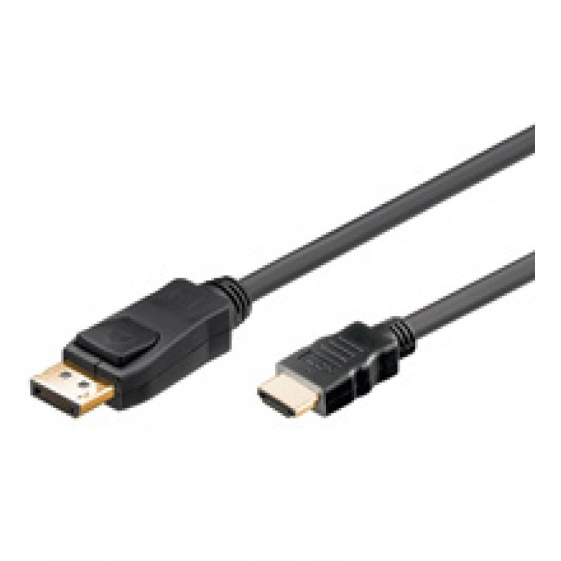 Cablu DisplayPort Goobay, HDMI/tata, contacte aurite, lungime 2 m Goobay