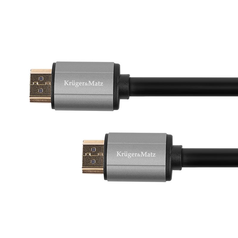 Cablu HDMI - HDMI Basic Kruger &amp; Matz, 1 m, Negru/Argintiu