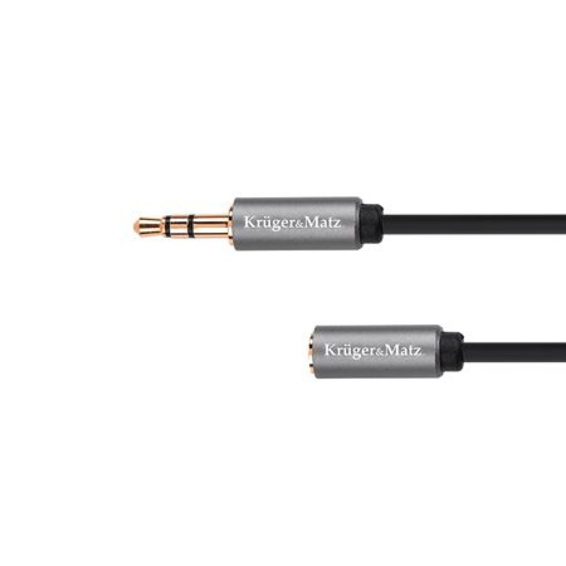 Cablu audio Kruger&Matz 2 x jack stereo 3.5 mm tata/mama, 1.8 m