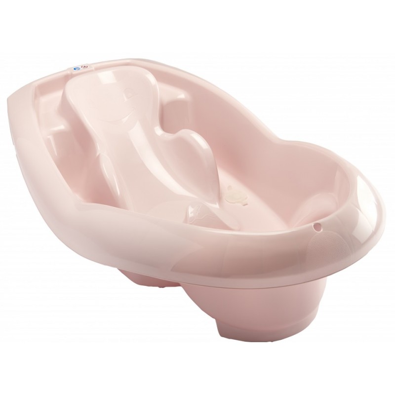 Cadita ergonomica Lagon Powder pink Thermobaby, polipropilena, hamac incorporat, 96 x 53 x 27 cm, maxim 8 kg shopu.ro