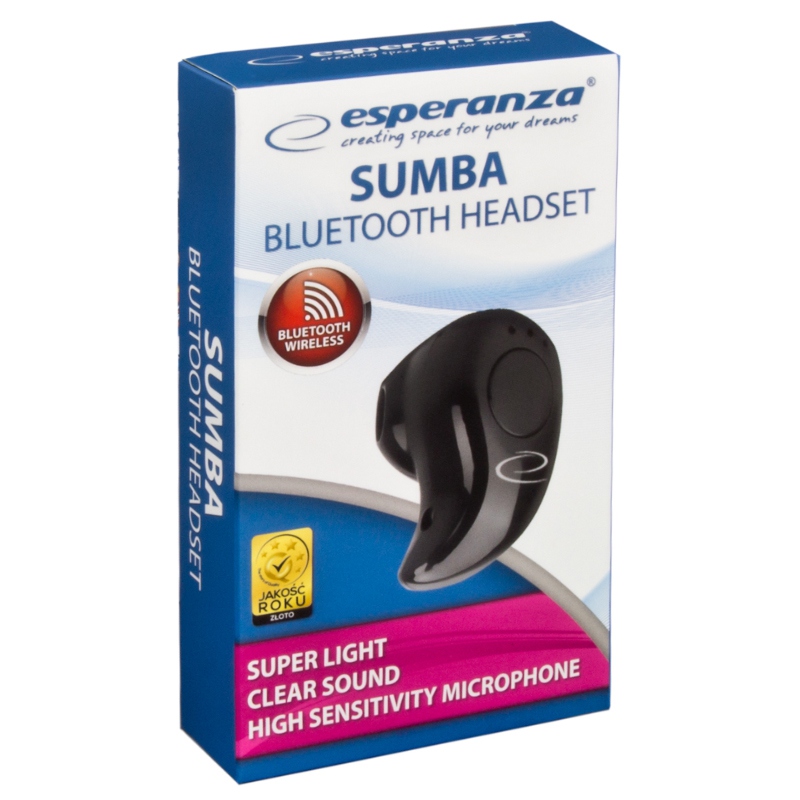 Casca Bluetooth V4.2 Sumba Esperanza, 50 mAh, microfon incorporat, incarcare 2 ore, Negru