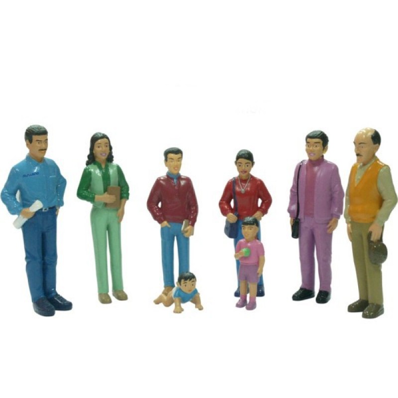 Figurine familie sudamericana Miniland, 8 piese
