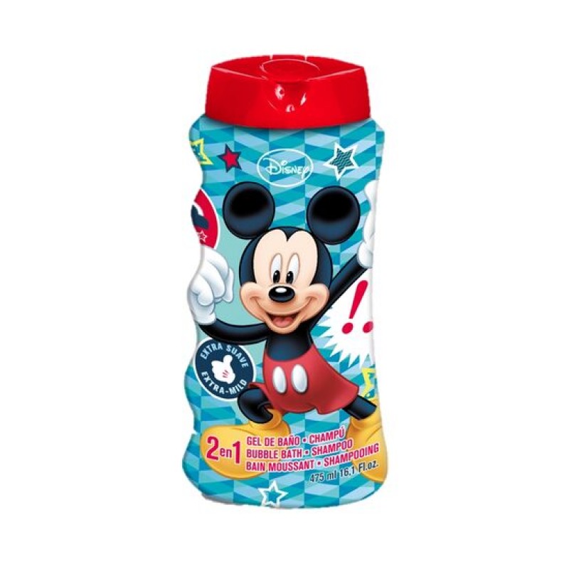 Gel de dus si sampon 2 in 1 Mickey Mouse, 475 ml, PH neutru Disney