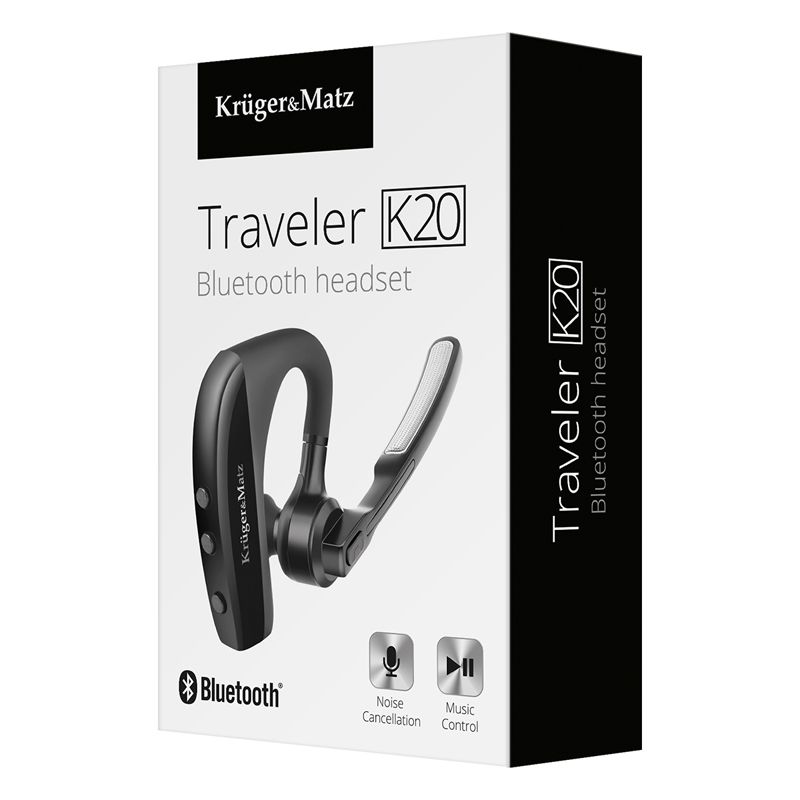 Headset Bluetooth traveler K20 Kruger Matz, 5 V, bluetooth 4.2