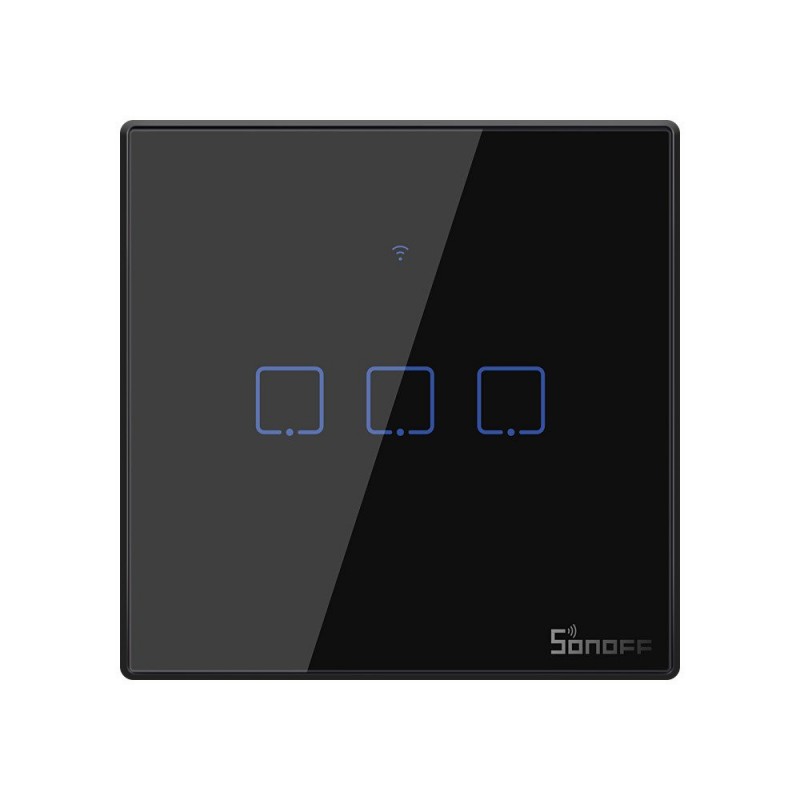 Intrerupator Smart Touch WiFi + RF 433 Sonoff T3 EU TX, 3 canale shopu.ro