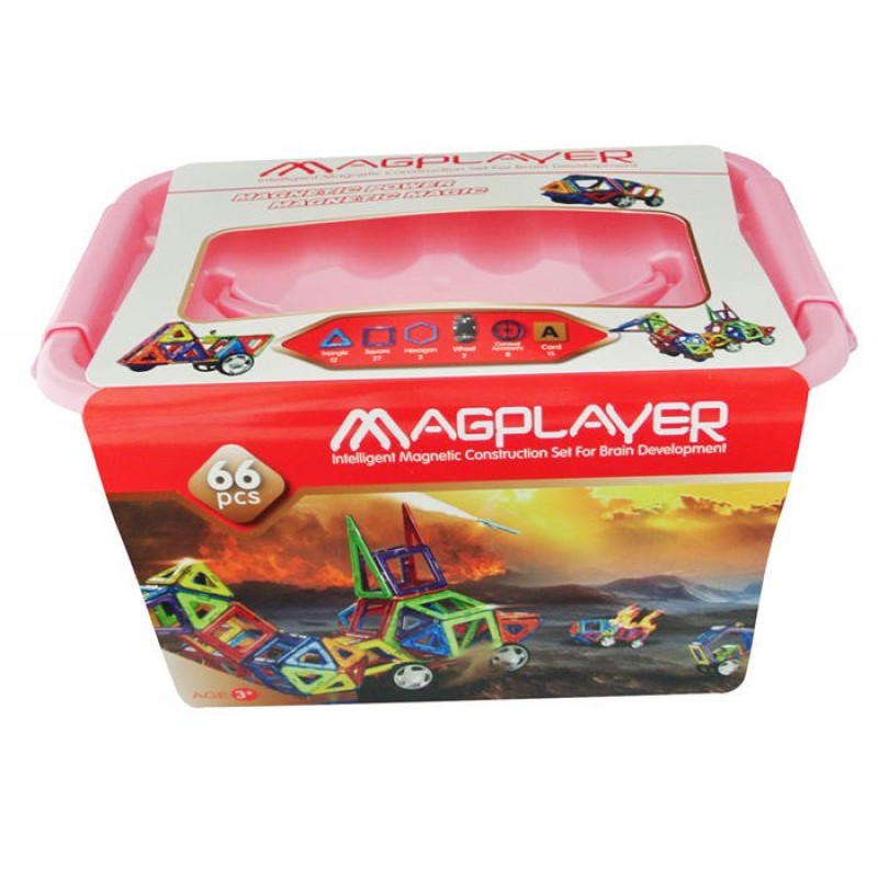 Puzzle magnetic Magplayer, 66 piese, 3 ani+