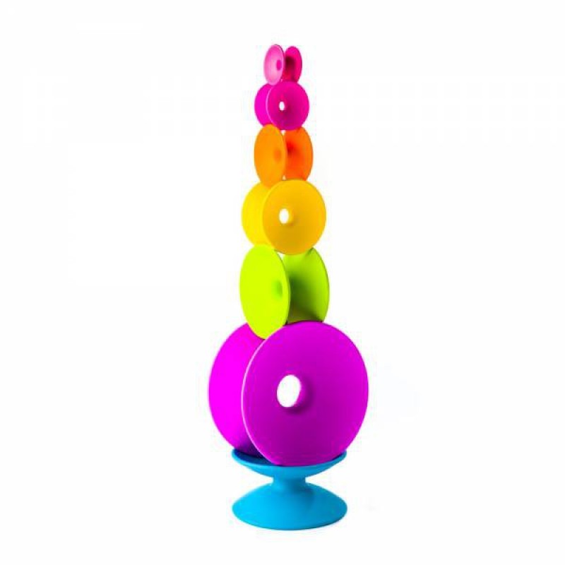 Joc de echilibru Spoolz Fat Brain Toys, 7 bobine colorate