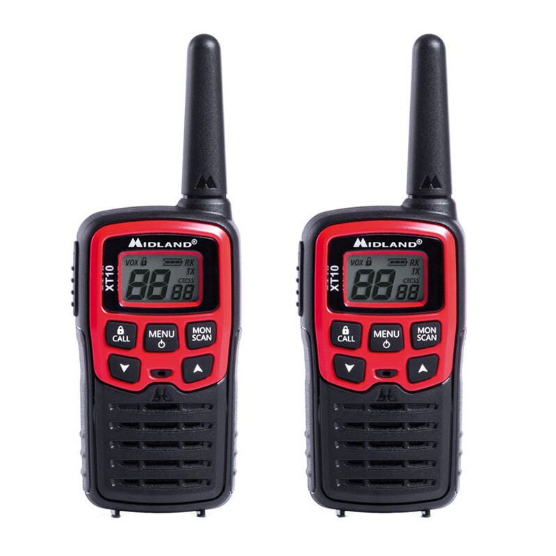 Kit radio walkie talkie PMR XT10 Midland, 2 statii, 16 canale, scanare canale, idicator LED Midland
