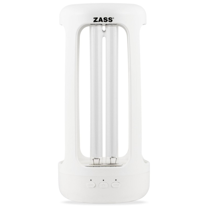 Lampa germicida cu lumina UV Zass, 20 W, rata de sterilizare 99.99%, Alb shopu.ro