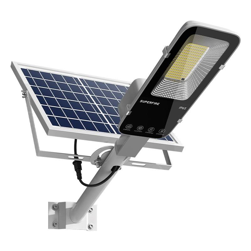 Lampa solara stradala LED Superfire FF5-B, panou solar, telecomanda, 145 W, 800 lm, 10000 mAh 10000 imagine noua
