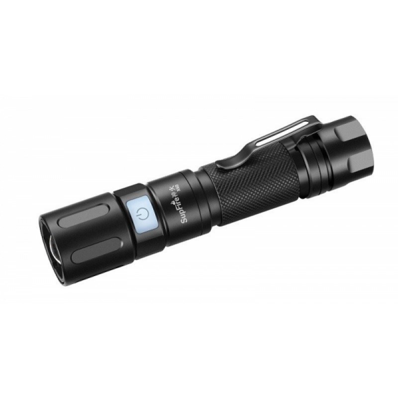Lanterna cu zoom Supfire X60, 10 W, USB, 550 lm, 200 m, 5 moduri iluminare, LED, functie SOS