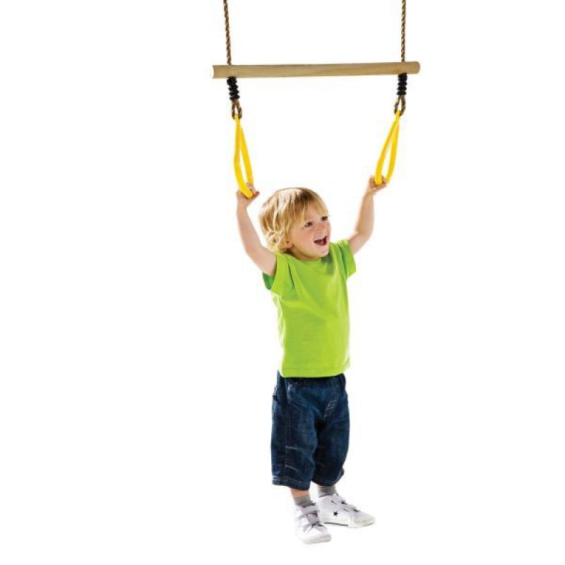 Leagan pentru copii KBT, tip trapez, lemn esenta tare, noduri securizate, franghie reglabila, 3 ani+ KBT