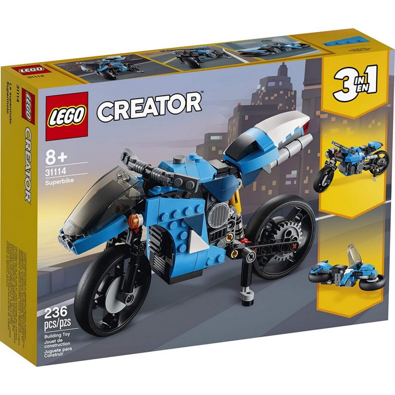 LEGO Creator Super Motocicleta 3 in 1, 236 piese, 8 ani+