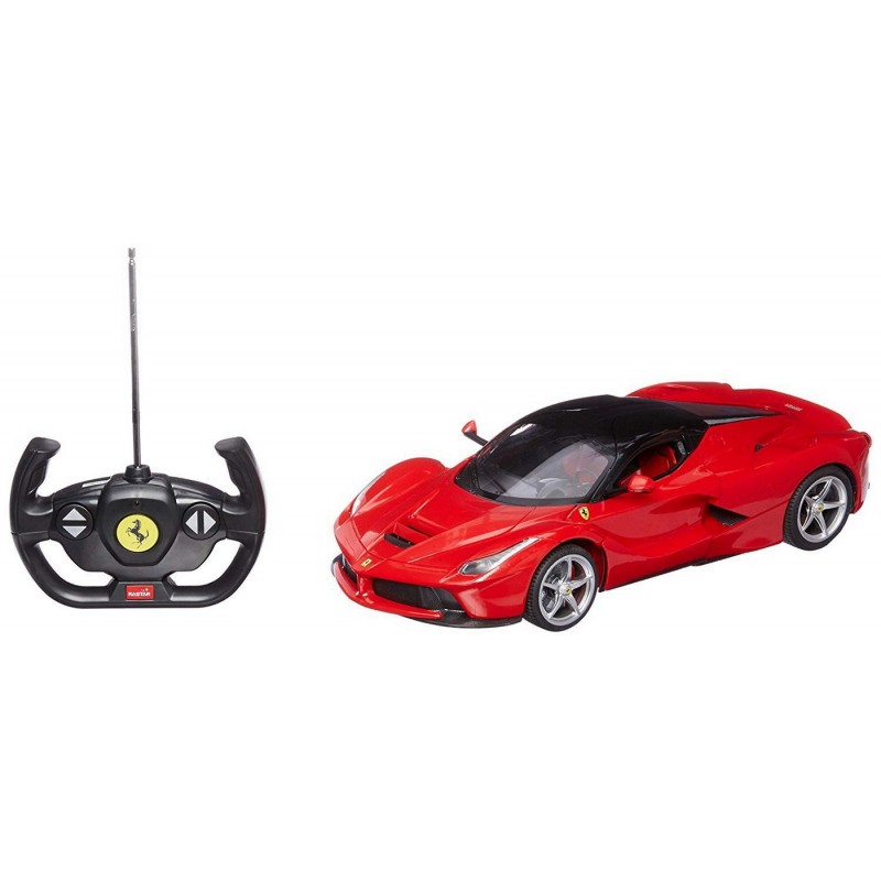 Masina cu telecomanda Ferrari Rastar, 33.5 x 14.7 x 10.8 cm, 5 x AA, 10 km/h, tractiune 2 WD, anvelope cauciuc, Rosu Rastar