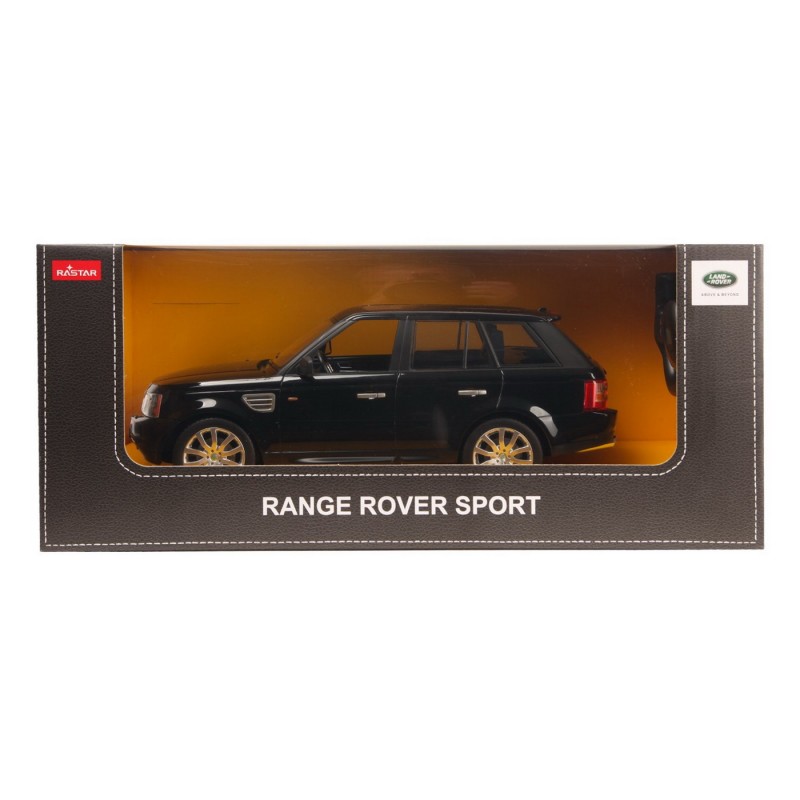 Masina cu telecomanda Range Rover Sport Rastar, 32.3 x 14.8 x 13.9 cm, 10 km/h, tractiune 2 WD, anvelope cauciuc, Negru