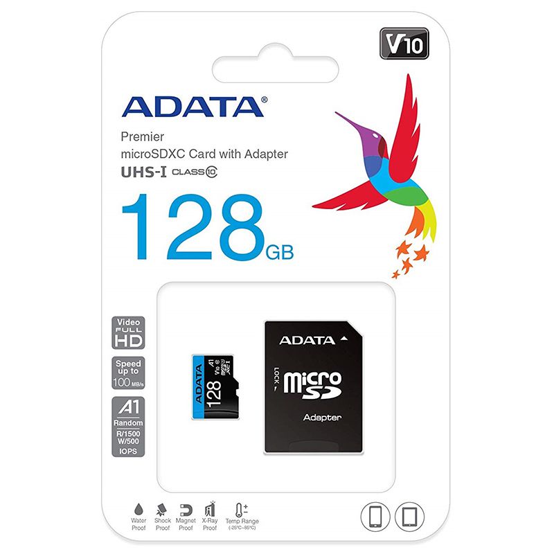 Card Micro SD Adata, capacitate 128 GB, clasa de viteza 10 2021 shopu.ro