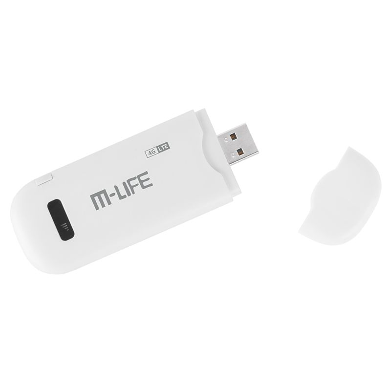 Modem 4G M-Life, slot cartela SIM, cititor microSD, 1 x USB