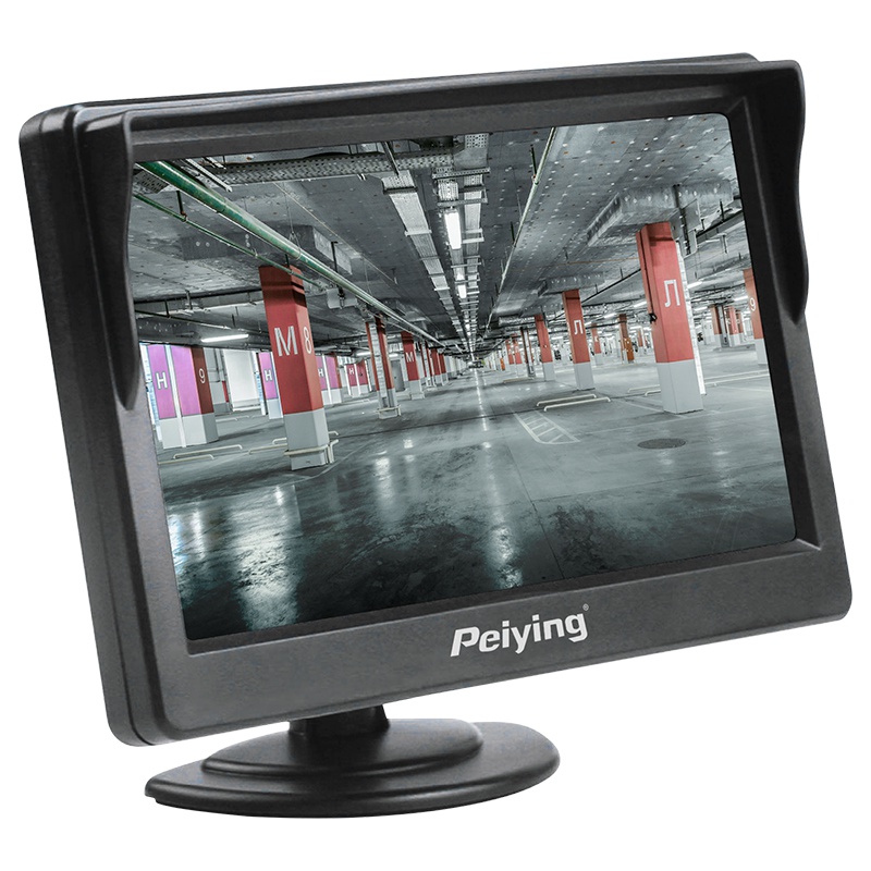 Monitor auto Peiying, 5 W, 5 inch, 480 x 272 px, RGB, ABS Peiying