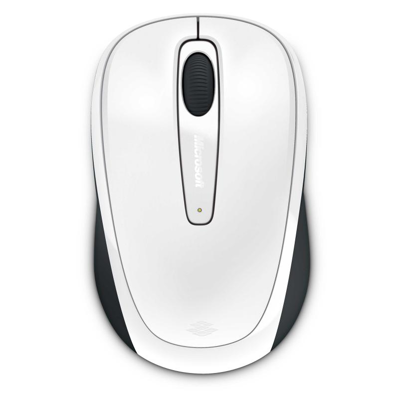 Mouse Microsoft Mobile 3500, Wireless 2.4 Ghz, 3 Butoane, Scroll, Senzor BlueTrack, USB, baterie inclusa, White