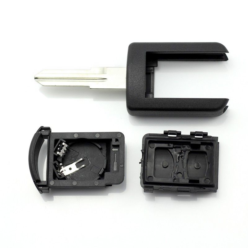 Carcasa cheie Opel Carguard, 2 butoane, lama pe dreapta, model 1, Negru