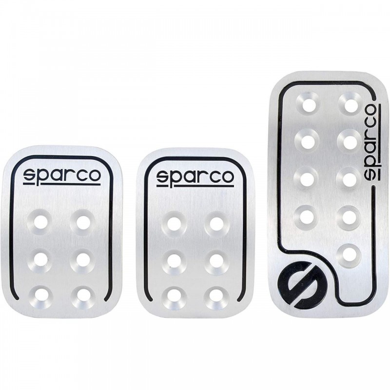Ornamente pedale Racing Sparco, aluminiu, universal, Argintiu shopu.ro