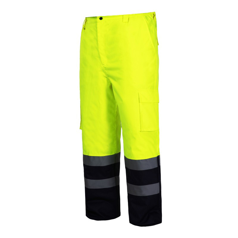 Pantaloni reflectorizanti captusiti, impermeabili, termoizolatori, 6 buzunare, marime XL, Verde LAHTI.PRO imagine noua