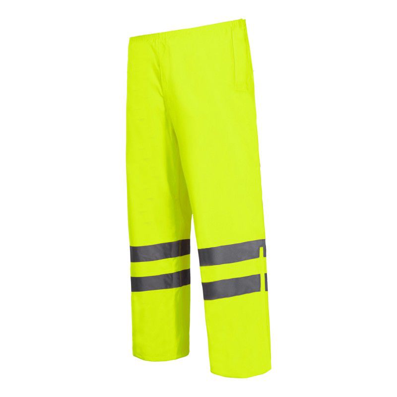 Pantaloni reflectorizanti impermeabili, utilizabili in ploaie, 2 buzunare, marime 3XL, Verde