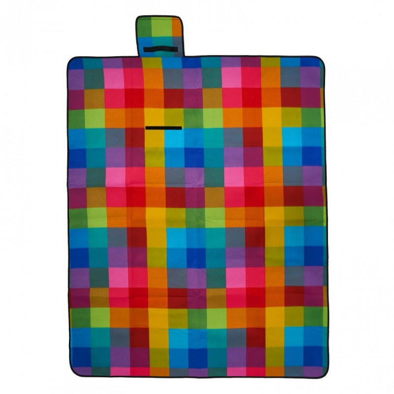 Patura picnic fleece Heinner Happy, 130 x 150 cm, densitate 140 GSM, Multicolor