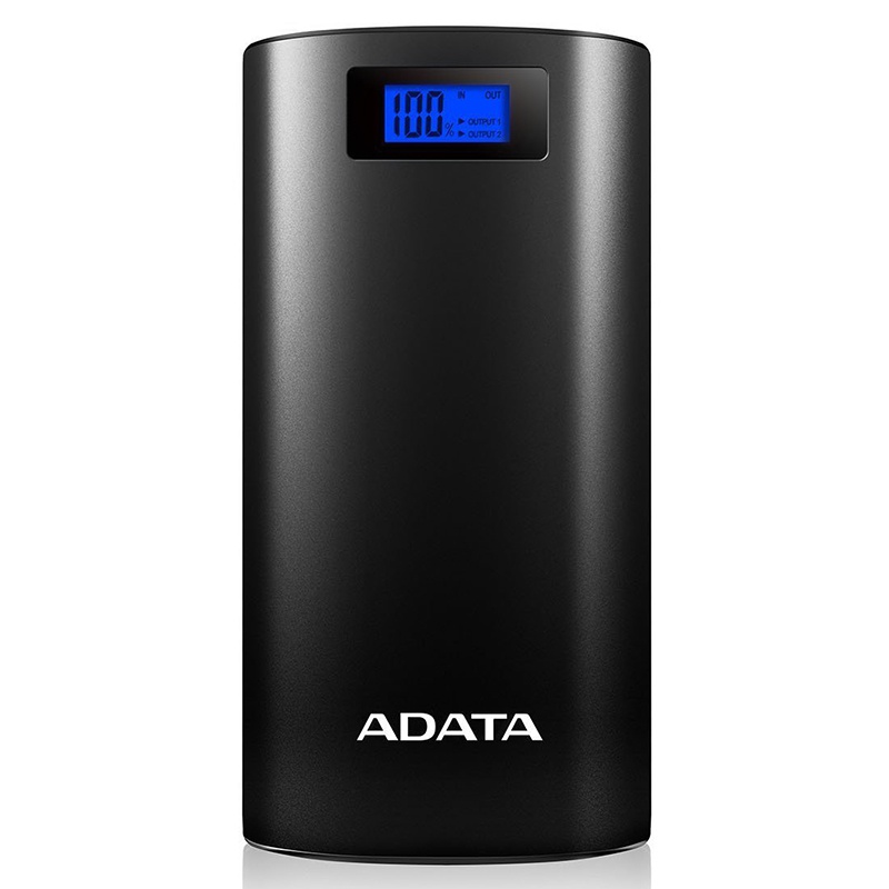 Acumulator extern Adata PowerBank, 20.000 mAh, 5 V, 2.1 A, Micro USB, lanterna LED, Black Adata