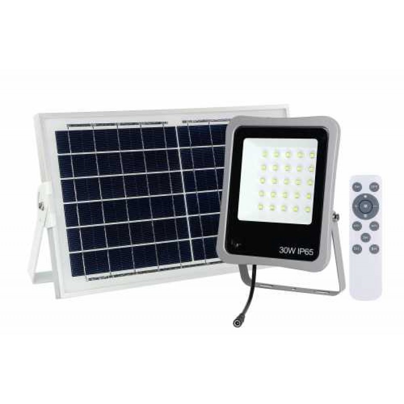 Proiector solar Well, 30 W, panou solar 6 W, 6500 K, 1200 lm, lumina rece, telecomanda inclusa shopu.ro imagine noua 2022